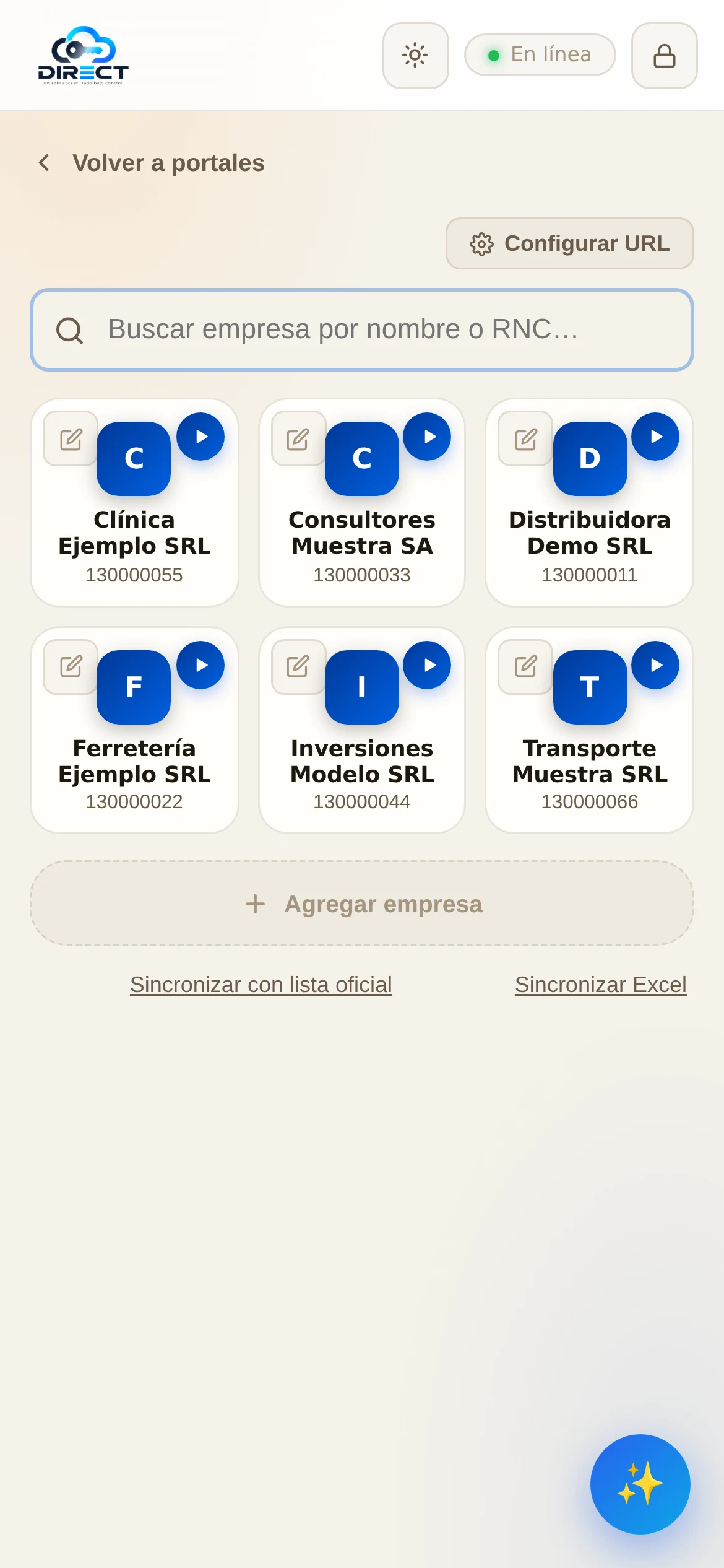 Empresas desde el celular