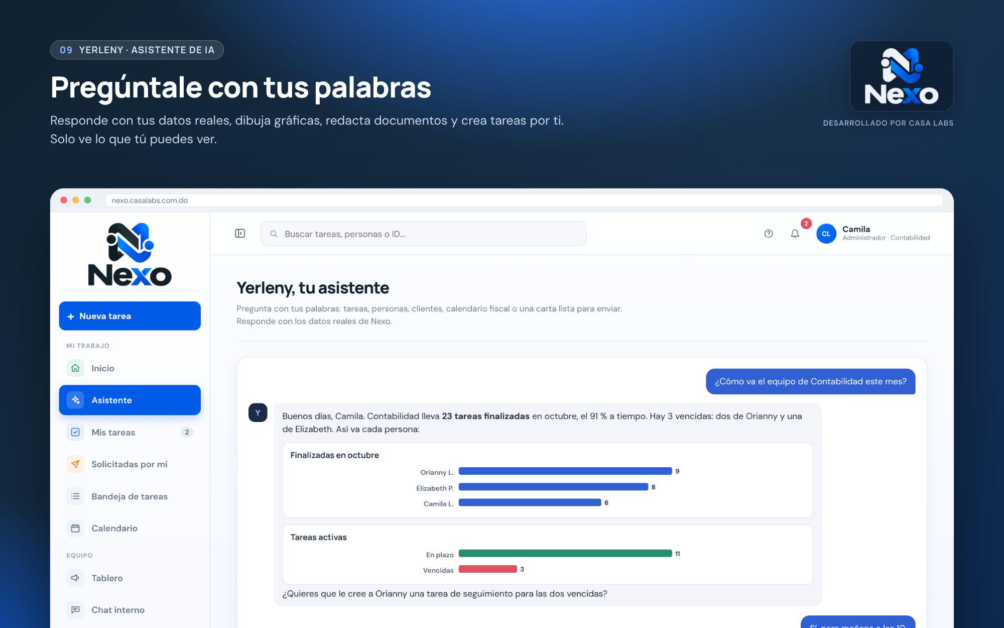Yerleny · pregúntale con tus palabras
